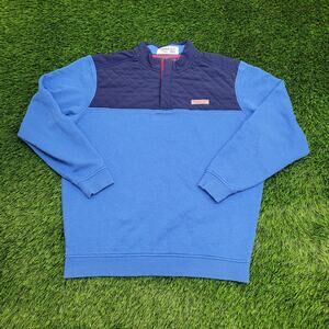 Vineyard-Vines Sweater Large 24x28 Baggy Crop Blue